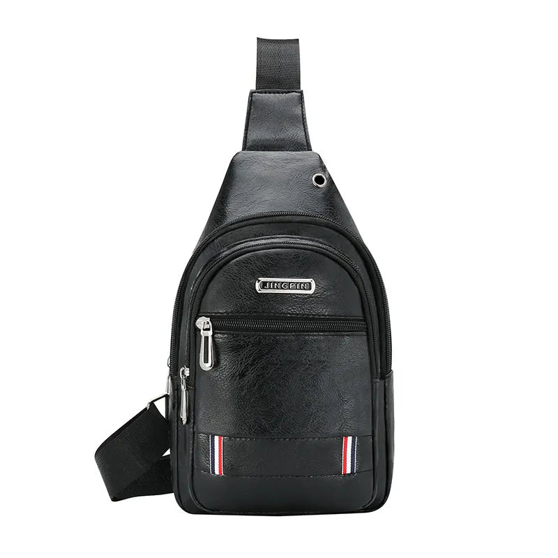 MEN'S FASHION CASUAL/BUSINESS PU CHEST BAG