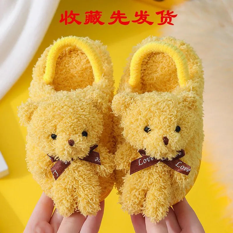 GIRL'S CARTOON RABBIT FLEECE BEDROOM SLIPPERS