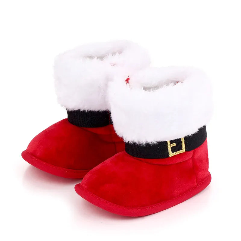 BABY CHRISTMAS PATTERN TALL FIRST WALKERS