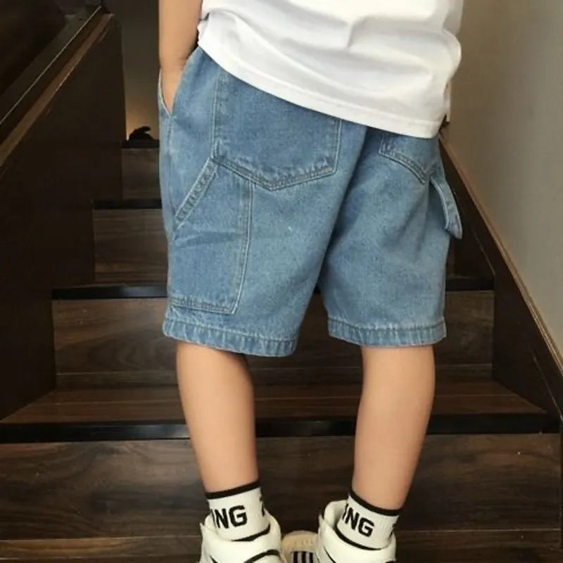 BOY'S TODDLERS THIN STRETCH DENIM SHORTS