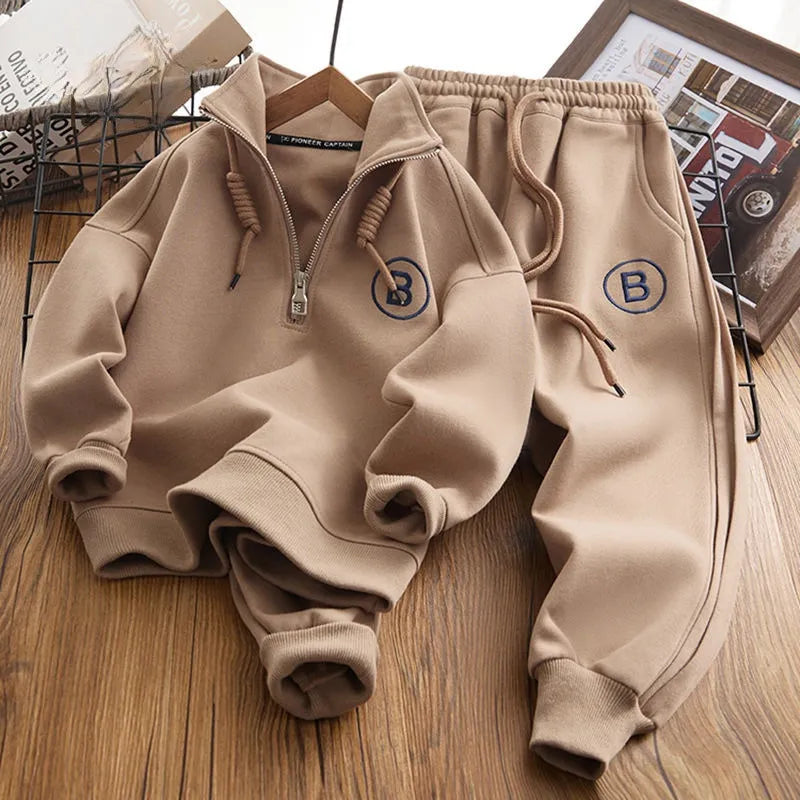 BOY'S AUTUMN WINTER EMBROIDERED 2PCS SET