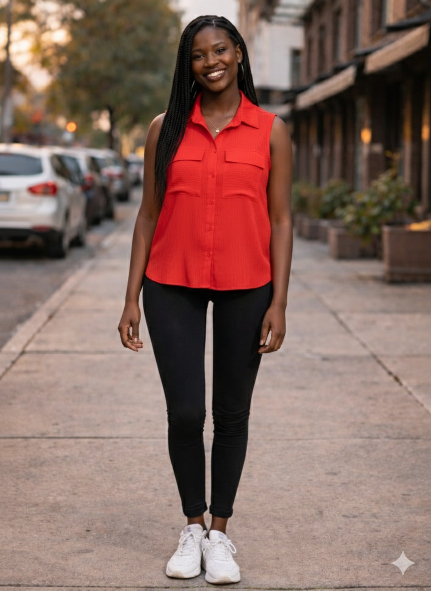 Ladies red blouse