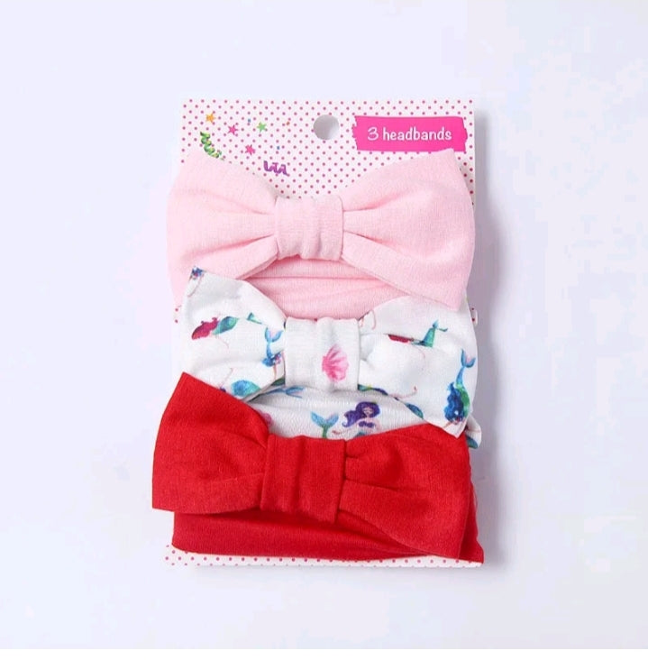 GIRL'S FLOWER PRINT 3PC HAIR ACCESSORY
