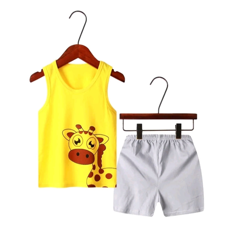UNISEX CASUAL SLEEVELESS 2PCS SET