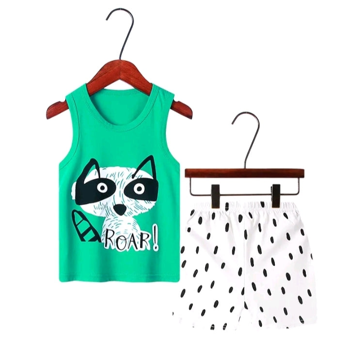 UNISEX CASUAL SLEEVELESS 2PCS SET