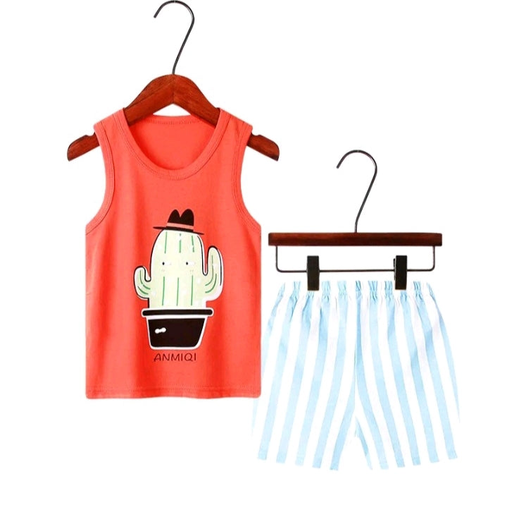 UNISEX CASUAL SLEEVELESS 2PCS SET