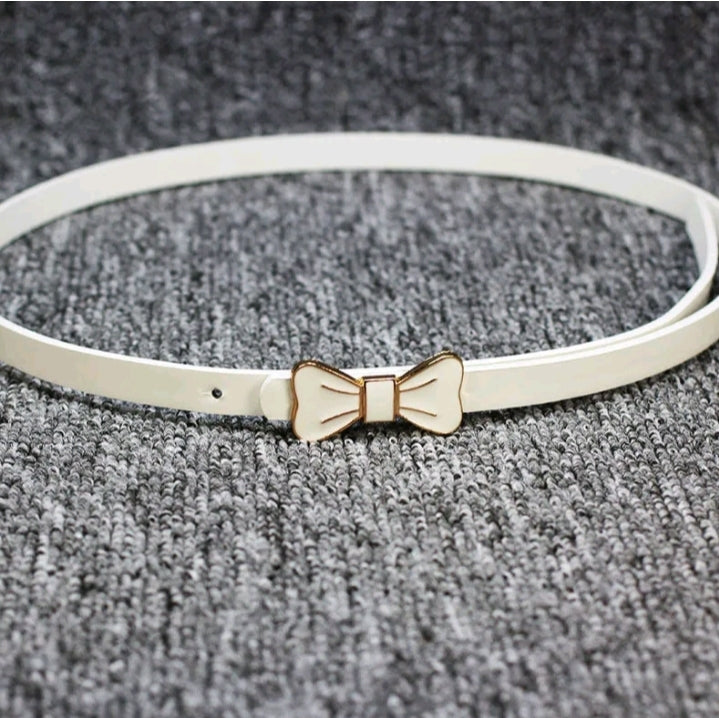 LADIES BOWKNOT SNAP THIN BELT