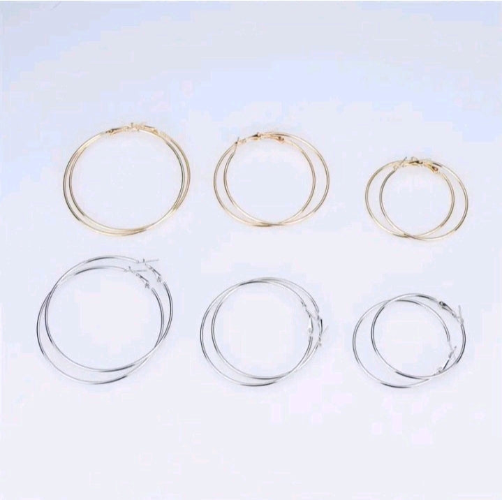 LADIES METAL HOOP EARRINGS