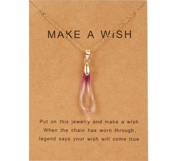 LADIES DROP SHAPED PENDANT NECKLACE