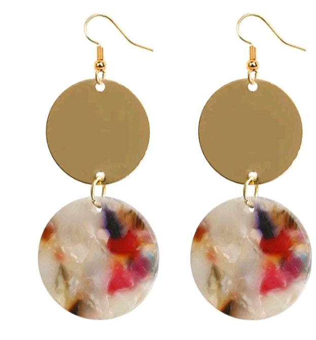 LADIES ROUND DANGLE EARRINGS