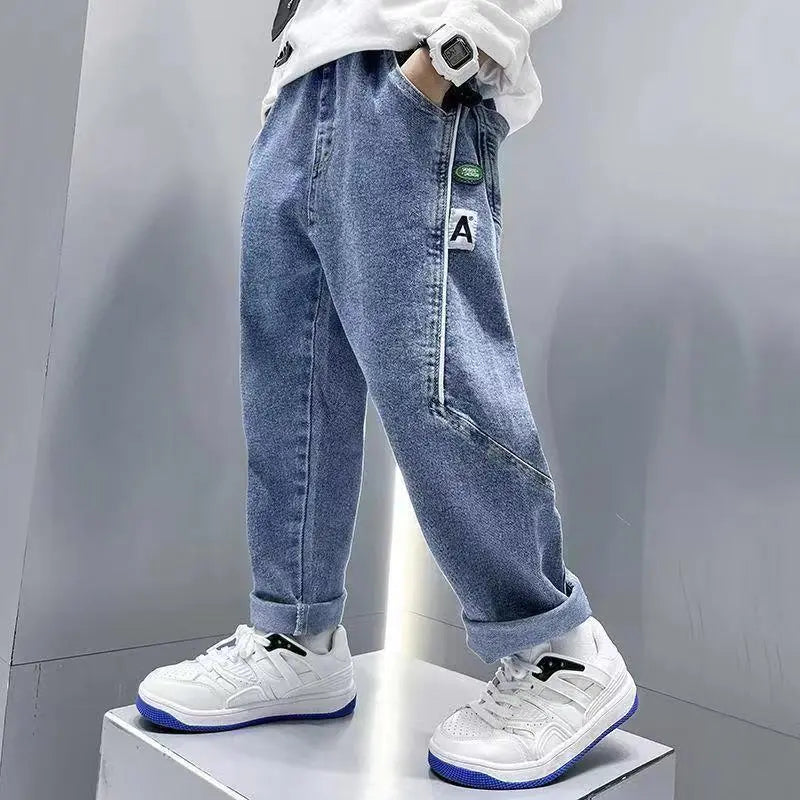 KID'S TODDLER AND AUTUMN SOILD JEANS
