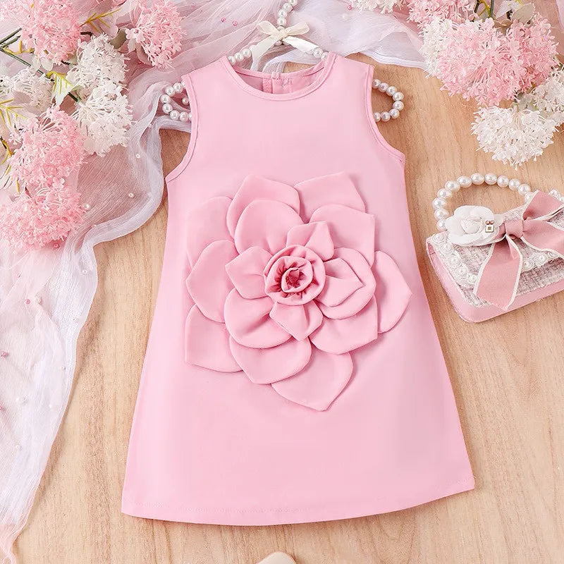 GIRL'S FLORAL SLEEVELESS DRESS