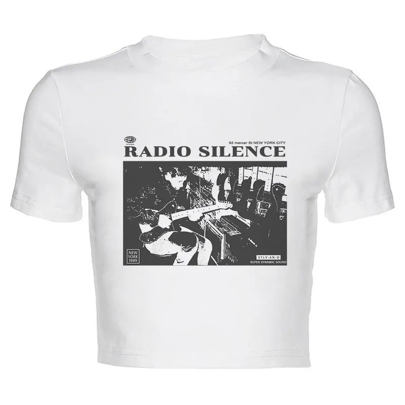 GIRL'S ROUND NECK SLEEVE PRINTED T-SHIRT