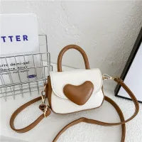 GIRL'S HEART CROSSBODY HANDLE BAG