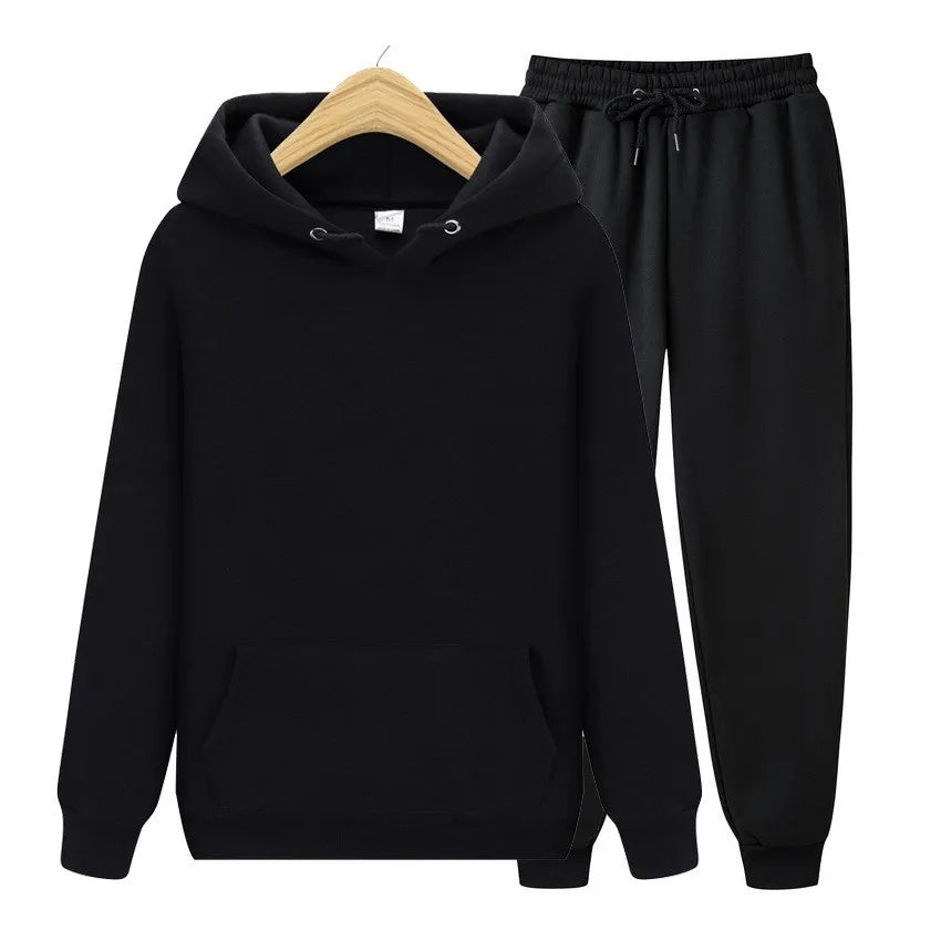 MEN'S FLEECE LONG SLEEVE HOODIES AND JOGGER 2PCS SET