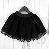 GIRL'S SOLID TUTU LACE SKIRT