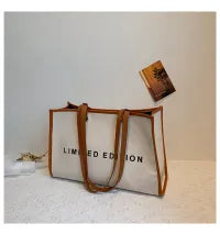 LADIES CANVAS LARGE CAPACITY TOTE BAG