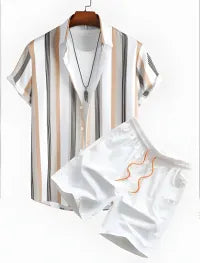 MEN'S SHORT SLEEVE SHIRT AND SHORTS 2PCS SET