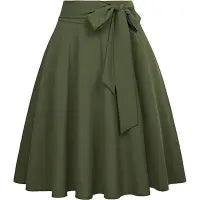 LADIES HIGH WAIST POCKET SKIRT