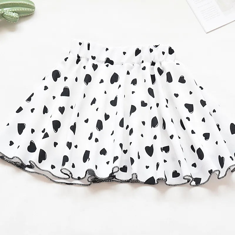 GIRL'S CASUAL PRINT SHORT SKIRT