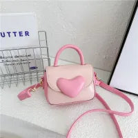 GIRL'S HEART CROSSBODY HANDLE BAG