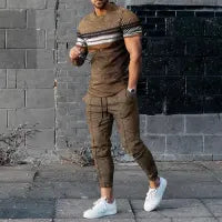 MEN'S SHORT SLEEVE T-SHIRT AND PANTS 2PCS SET