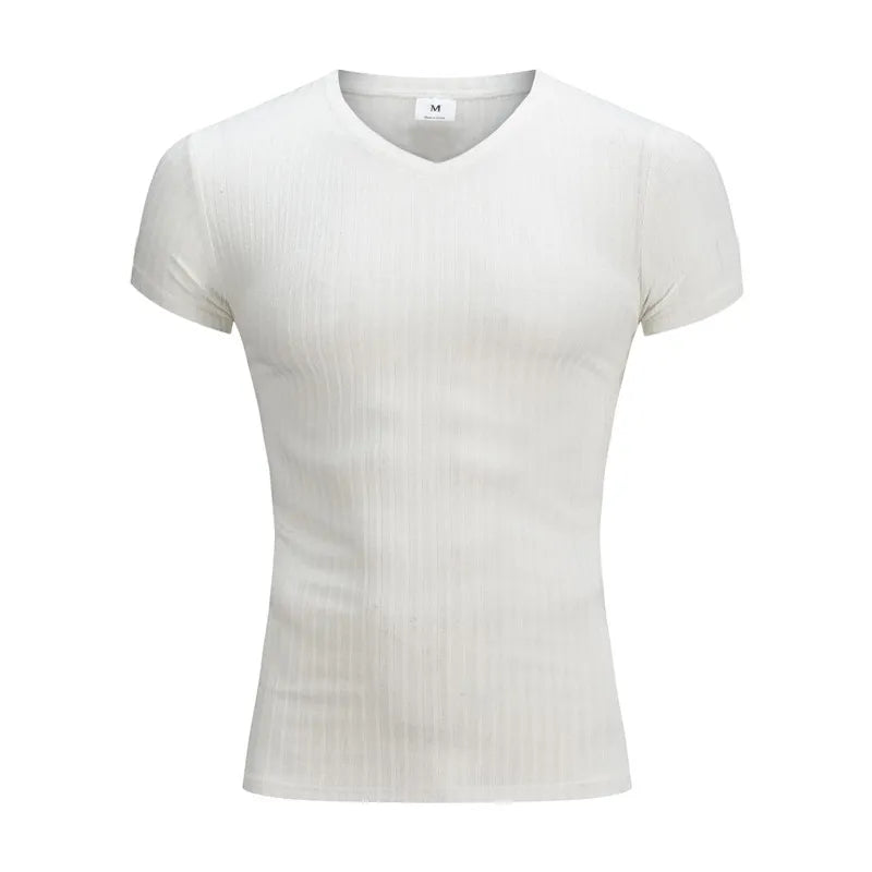 MEN'S CASUAL V-NECK SHORT SLEEVE T-SHIRT