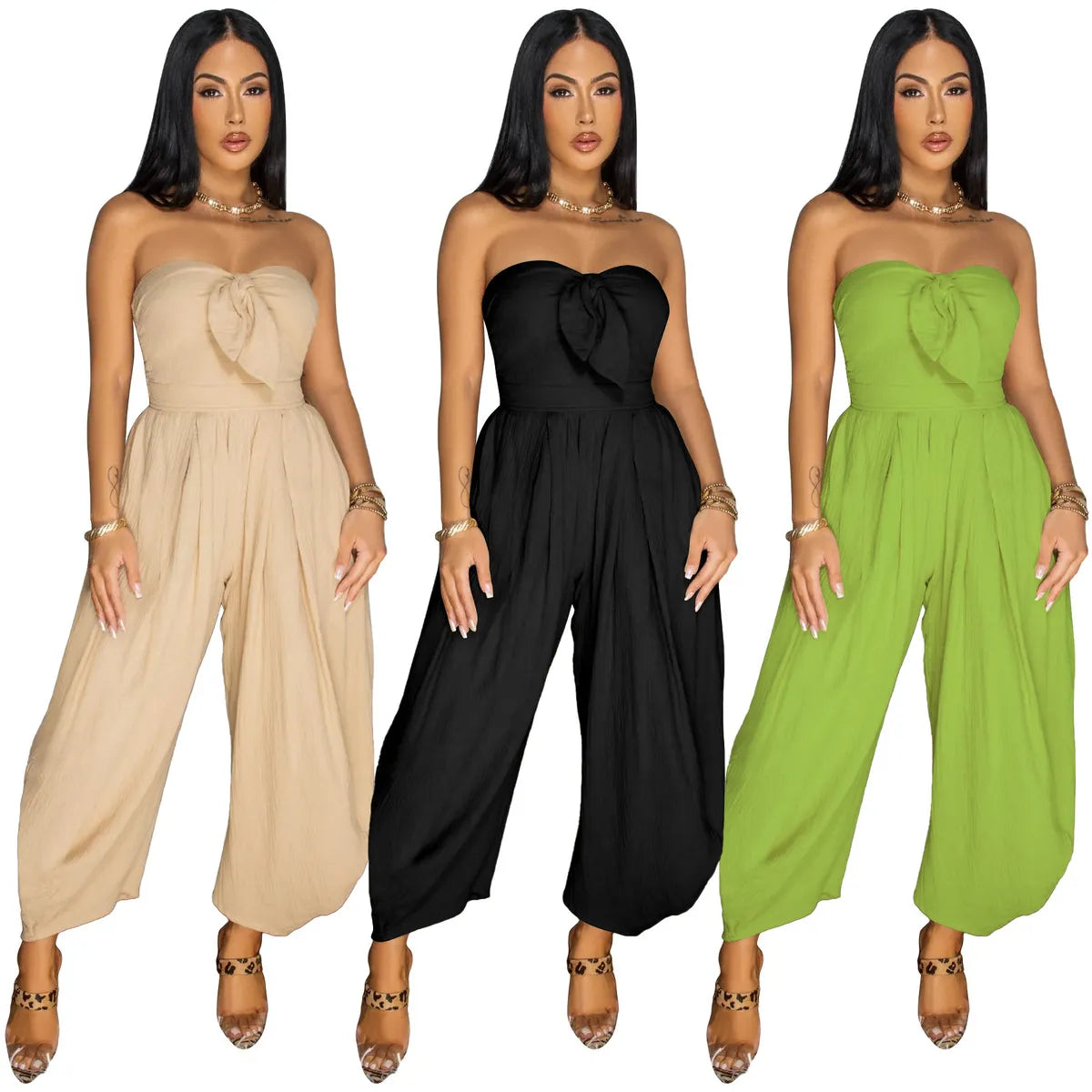 LADIES STRAPLESS JUMPSUIT