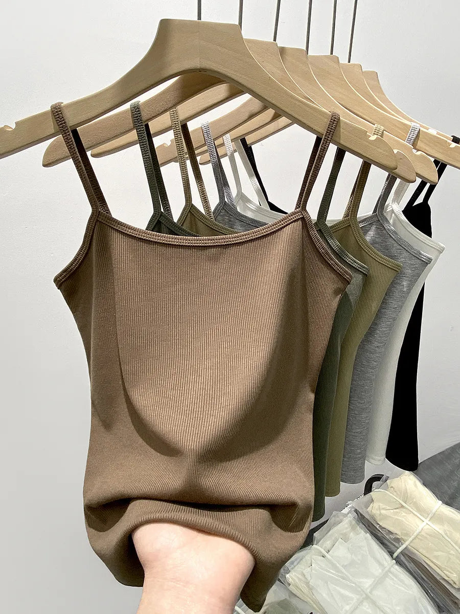 LADIES SIMPLE SOLID SLING TOP