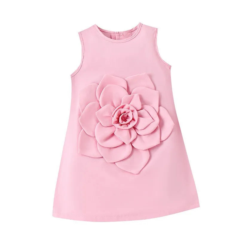 GIRL'S FLORAL SLEEVELESS DRESS