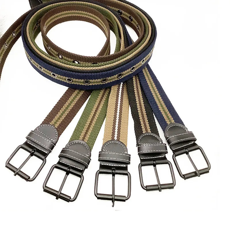 MEN'S CASUAL PIN BUCKLE CANVAS BELT