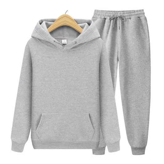 MEN'S FLEECE LONG SLEEVE HOODIES AND JOGGER 2PCS SET
