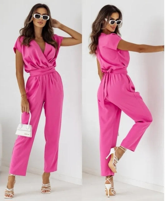 LADIES SHORT SLEEVE JUMPSUIT
