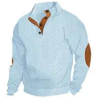 MEN'S JACQUARD VERTICAL LONG-SLEEVE SWEATER
