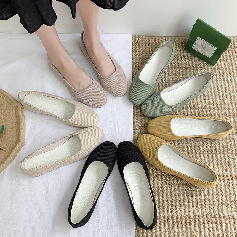 GIRL'S CASUAL KNIT UPPER FLAT LOAFERS