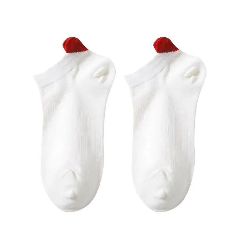 LADIES HEART SHORT COTTON SOCKS