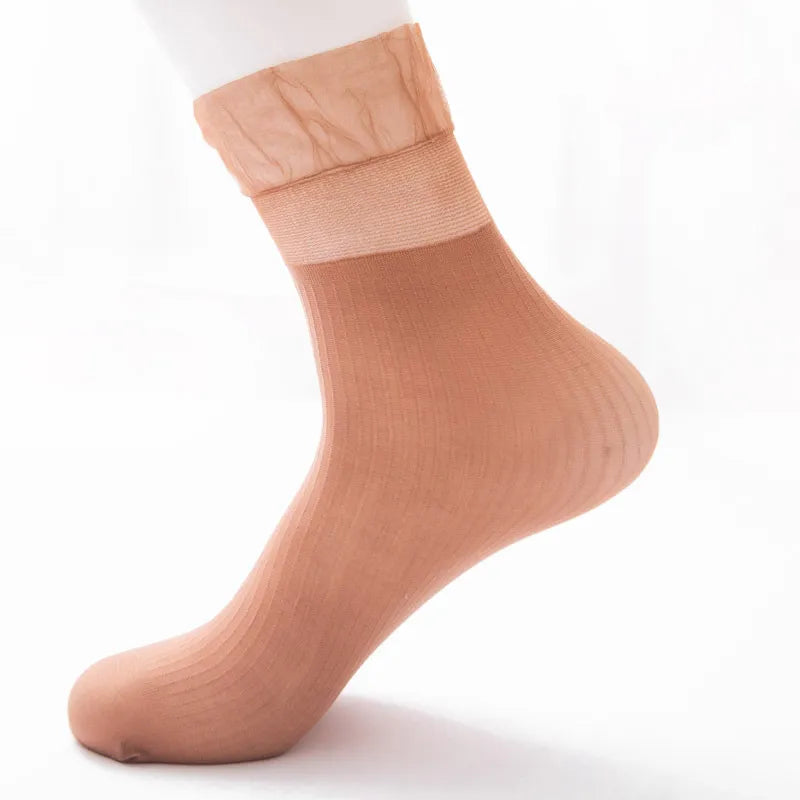 LADIES SIMPLE THIN LACE SOCKS