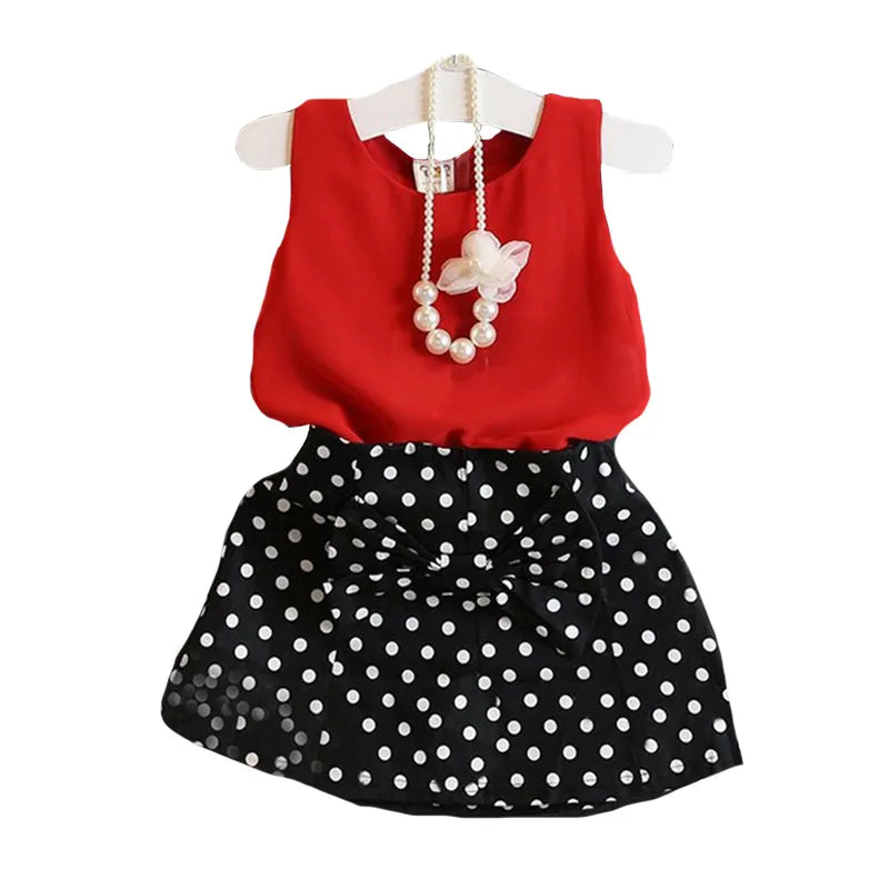 GIRL'S TANK TOP AND SKIRT 2PCS SET