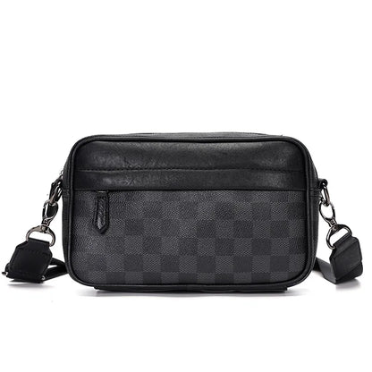 MEN'S PLAID PRINT CROSSBODY BAG