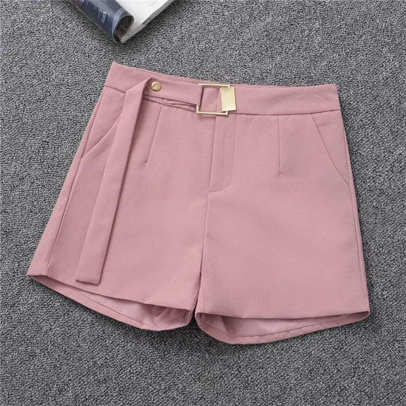 LADIES SUMMER HIGH WAIST A-LINE SHORTS