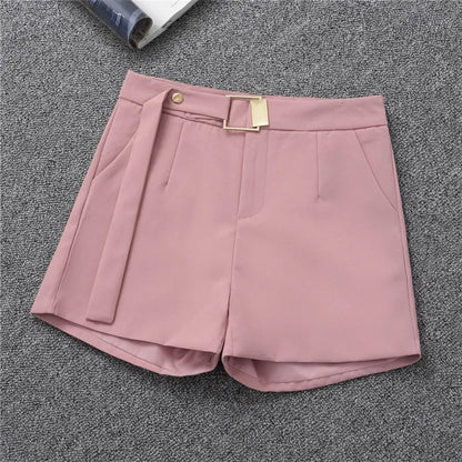 LADIES SUMMER HIGH WAIST A-LINE SHORTS