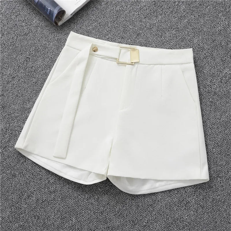 LADIES SUMMER HIGH WAIST A-LINE SHORTS