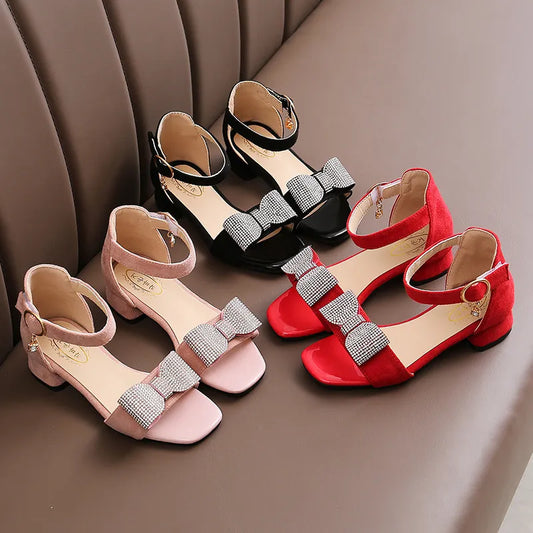 GIRL'S OPEN TOE BOWKNOT FLATS PRINCESS SANDALS