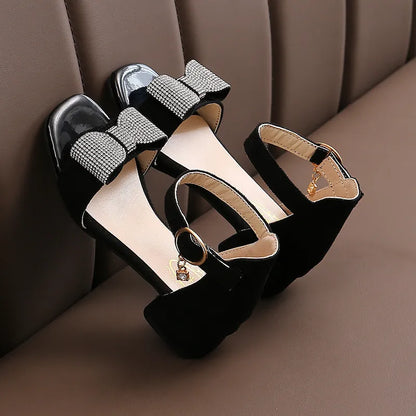 GIRL'S OPEN TOE BOWKNOT FLATS PRINCESS SANDALS