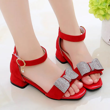 GIRL'S OPEN TOE BOWKNOT FLATS PRINCESS SANDALS