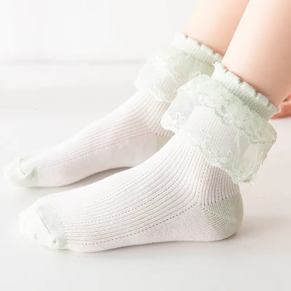 GIRL'S LACE BREATHABLE SOCKS