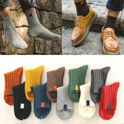 MEN'S PATCHWORK CLOTH BREATHABLE SOCKS