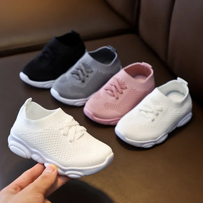 KIDS KNITTED SOFT BOTTOM BREATHABLKE SNEAKERS