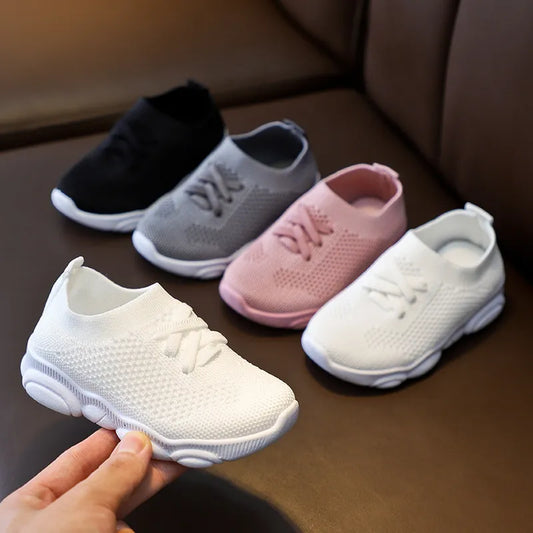 KIDS KNITTED SOFT BOTTOM BREATHABLE SNEAKERS