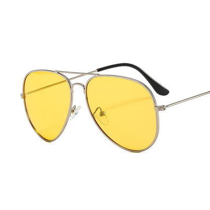 MEN'S CLASSIC VINTAGE DOUBLE BRIDGE OVAL FRAME SUNGLASSES